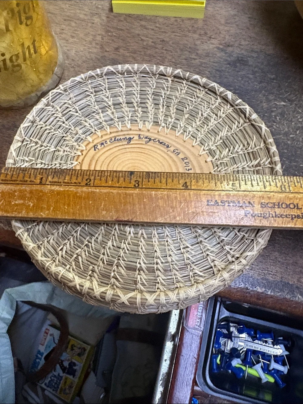 Pine needle basket